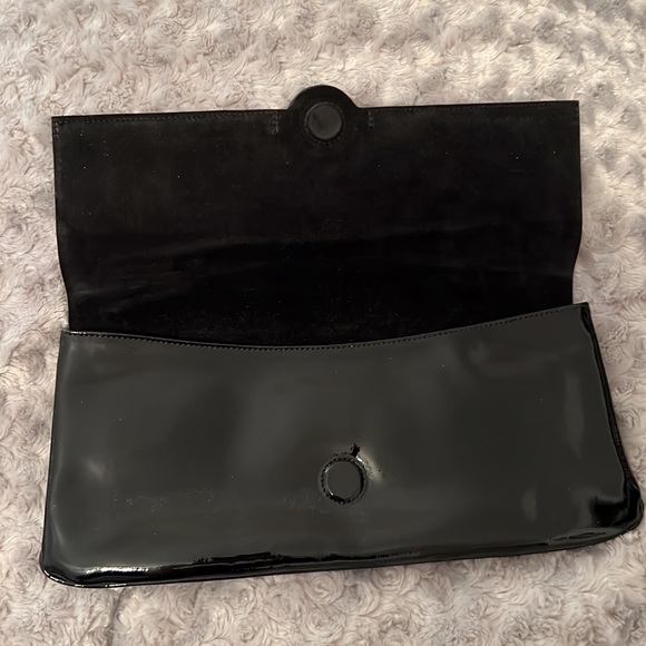 LK Bennett Black Patent Ballina Clutch NWT